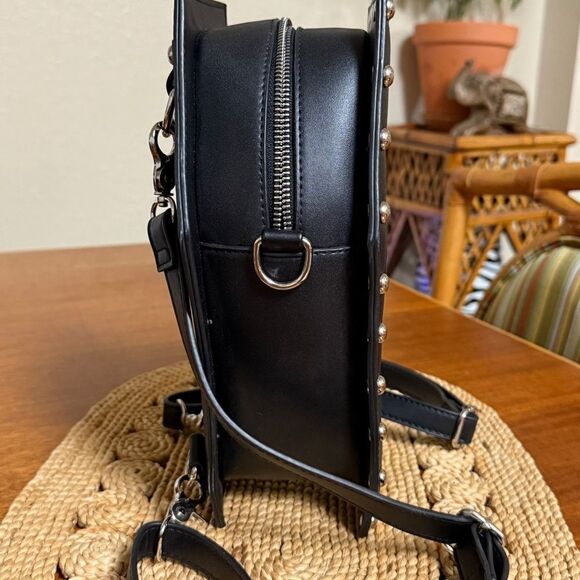NWOT Dolls Kill Widow Vegan Leather ROSE RESURRECTION COFFIN BACKPACK Black main image 11